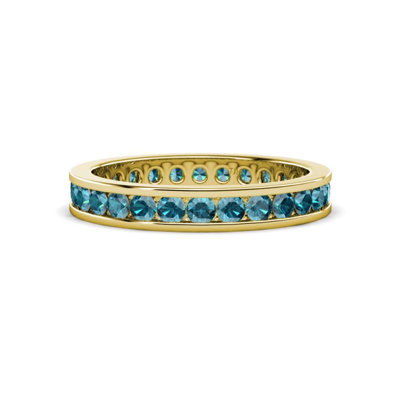 Celina 2.40 mm Round London Blue Topaz Eternity Band 