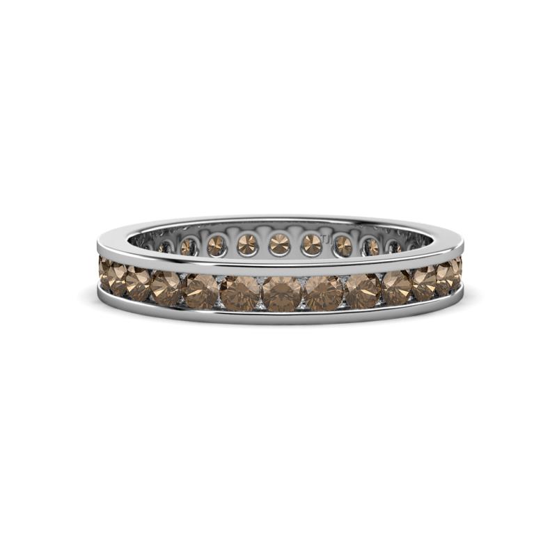 Celina 2.40 mm Round Smoky Quartz Eternity Band 