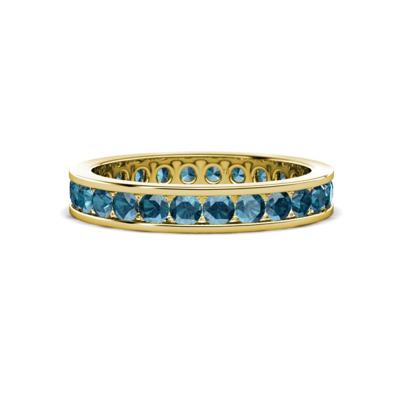 Celina 2.70 mm Round London Blue Topaz Eternity Band 