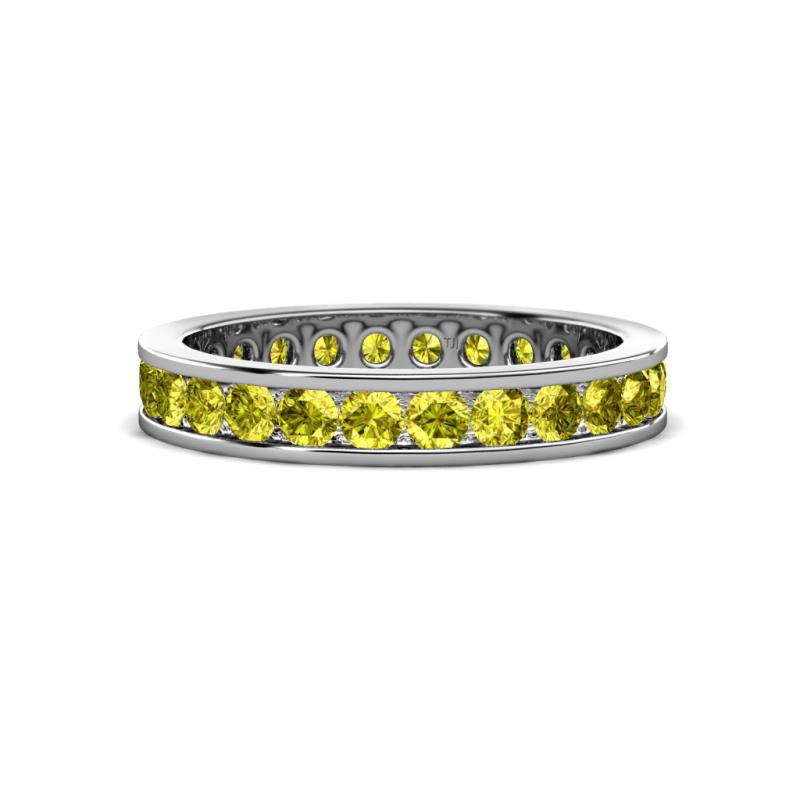 Celina 2.70 mm Round Yellow Diamond Eternity Band 