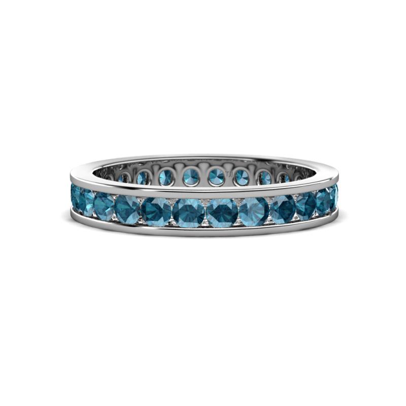 Celina 2.70 mm Round London Blue Topaz Eternity Band 