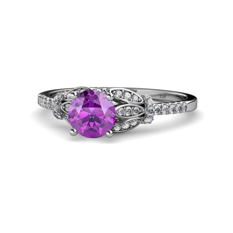 Katelle Desire Amethyst and Diamond Engagement Ring 