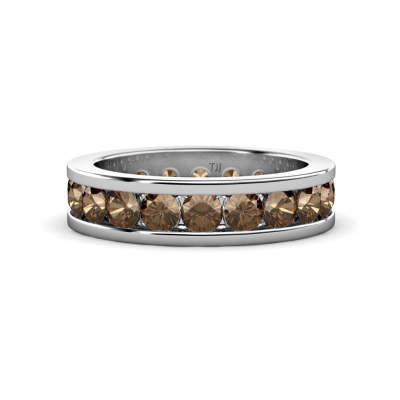 Celina 3.40 mm Round Smoky Quartz Eternity Band 