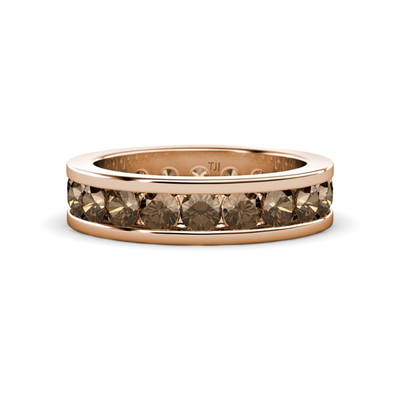 Celina 3.40 mm Round Smoky Quartz Eternity Band 