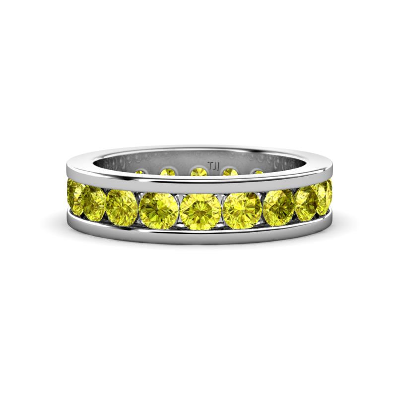 Celina 3.40 mm Round Yellow Diamond Eternity Band 