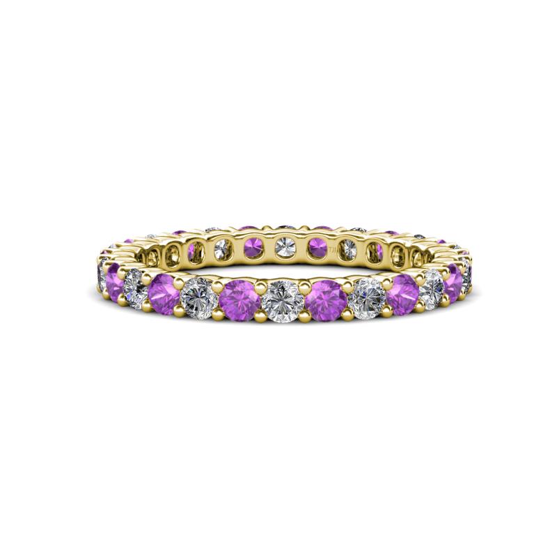 Joyce 2.70 mm Amethyst and Diamond Eternity Band 