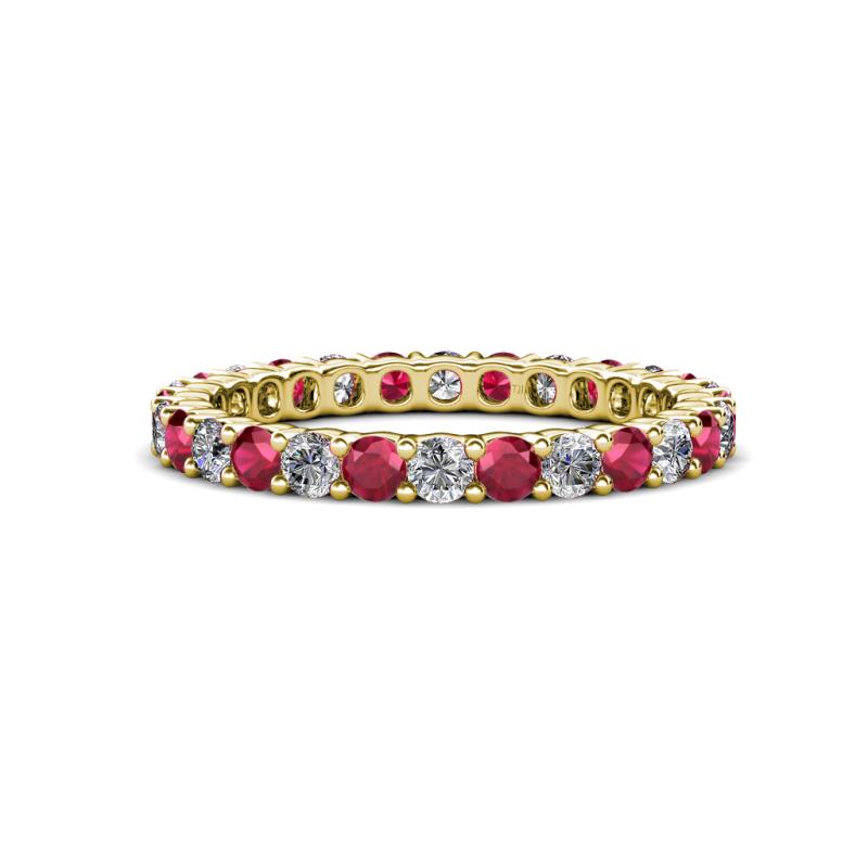 Joyce 2.70 mm Ruby and Diamond Eternity Band 