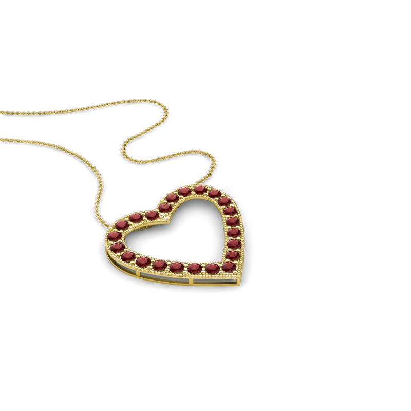 Tiana Red Garnet Heart Pendant 