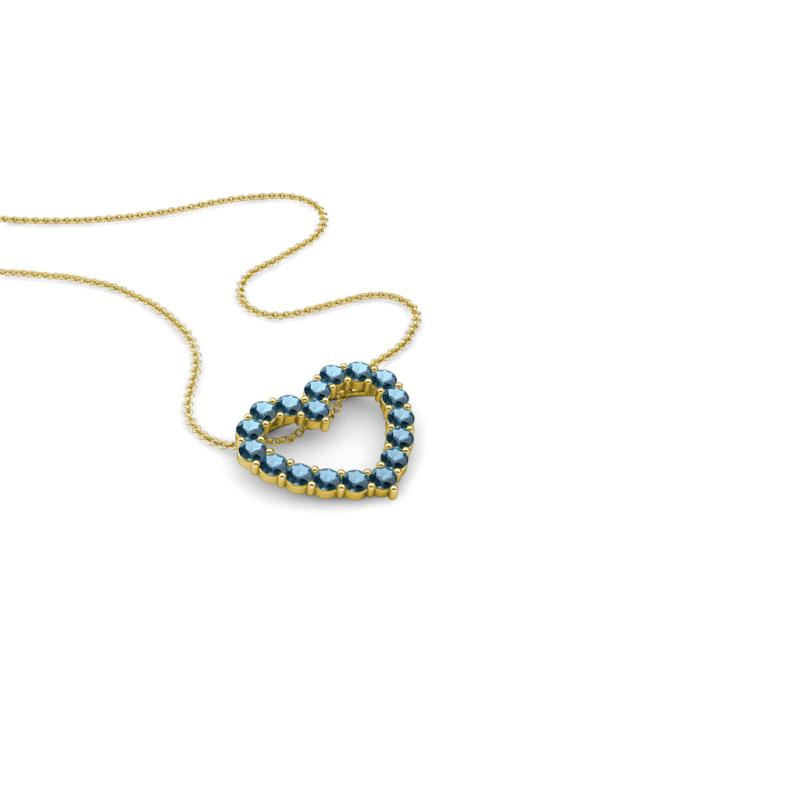 Zayna Blue Topaz Heart Pendant 