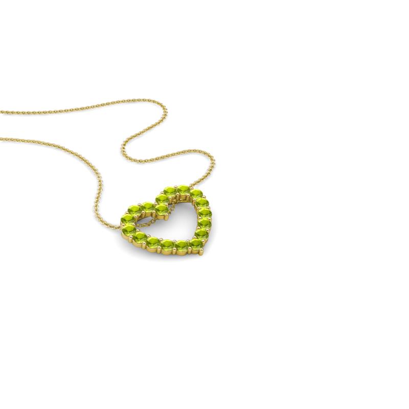 Zayna Peridot Heart Pendant 