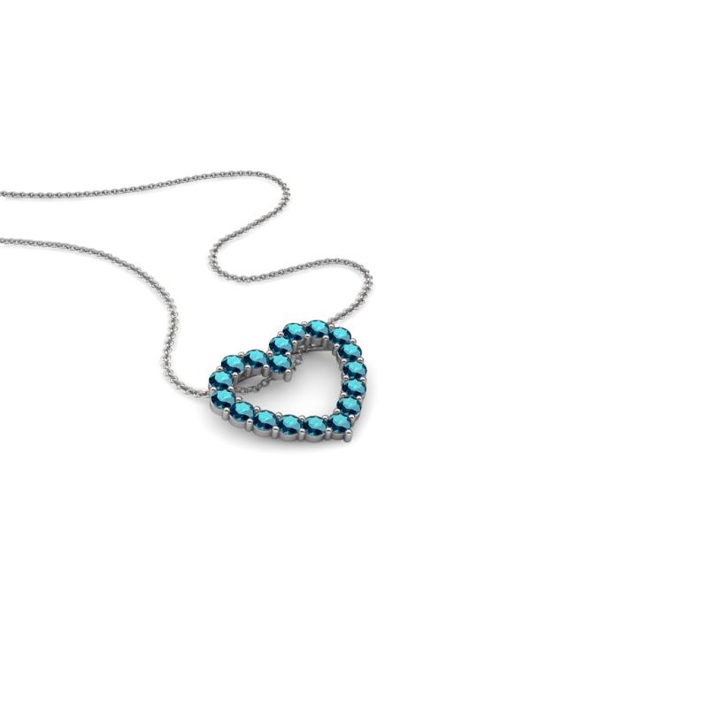 Zayna London Blue Topaz Heart Pendant 