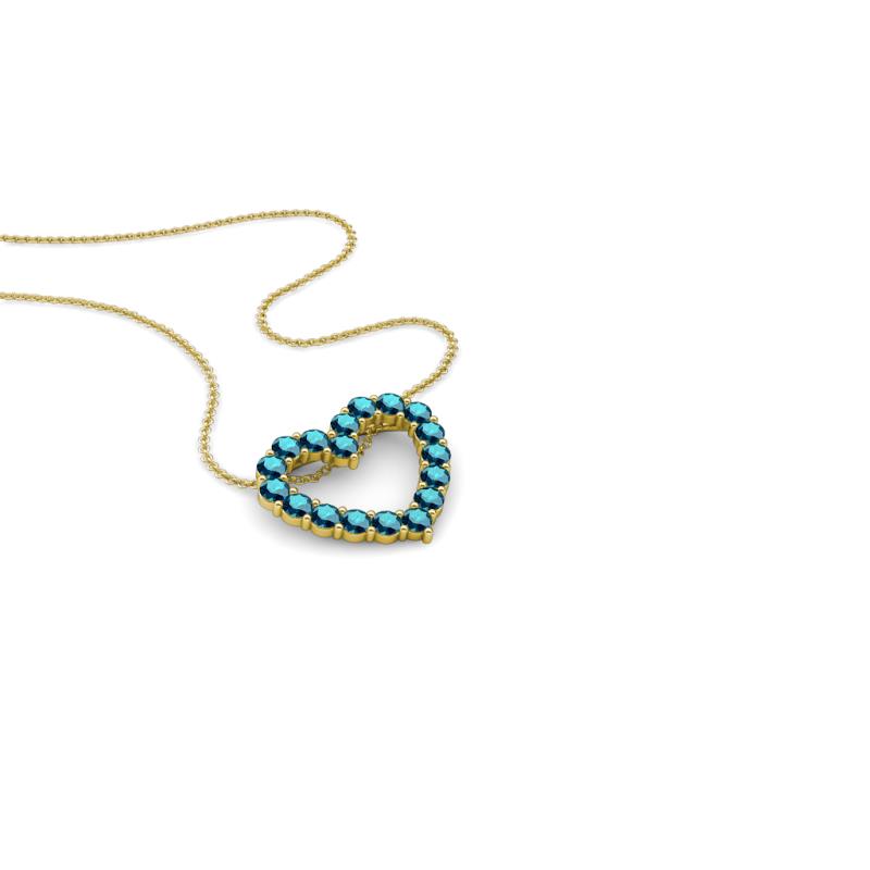 Zayna London Blue Topaz Heart Pendant 