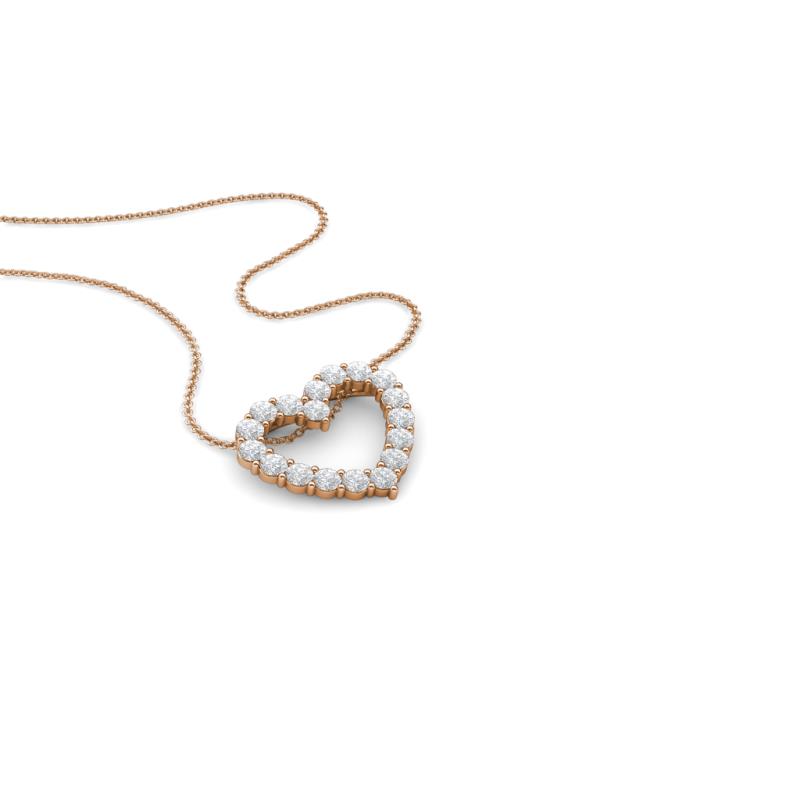 Zayna White Sapphire Heart Pendant 
