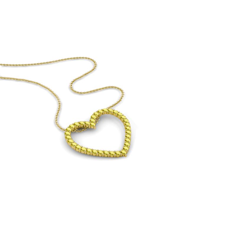 Elaina Yellow Sapphire Heart Pendant 