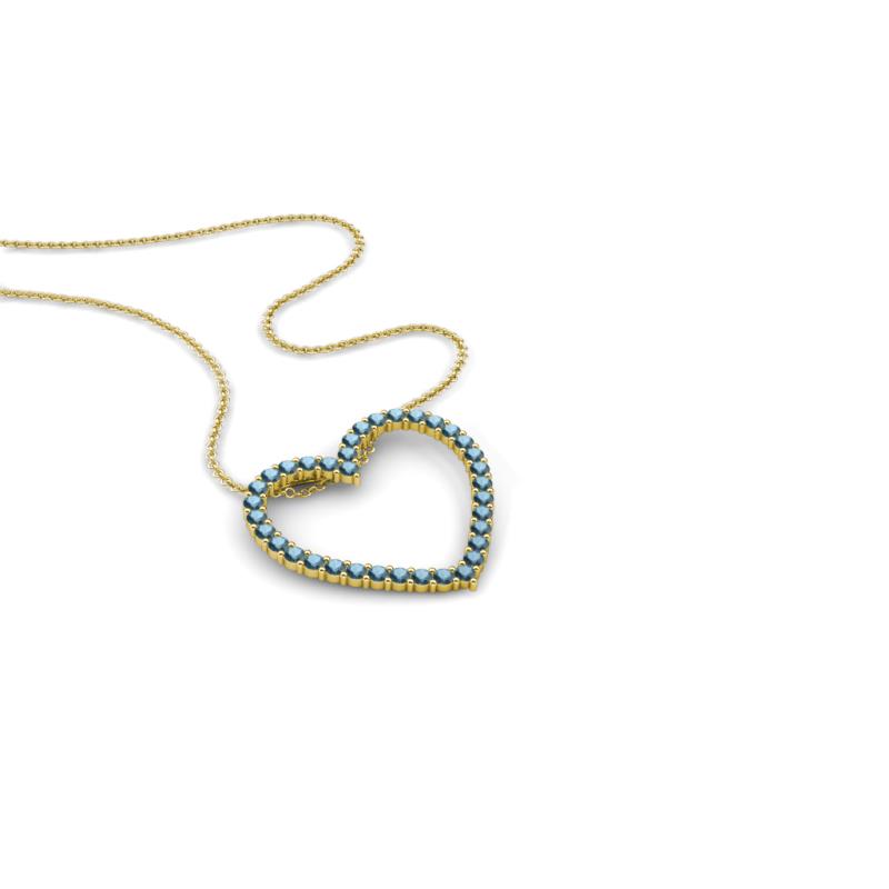 Elaina Blue Topaz Heart Pendant 
