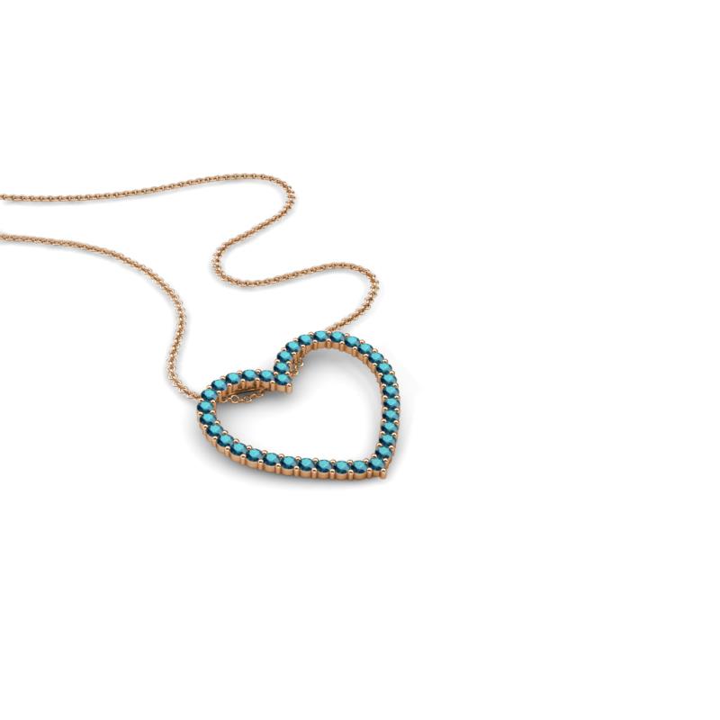 Elaina London Blue Topaz Heart Pendant 