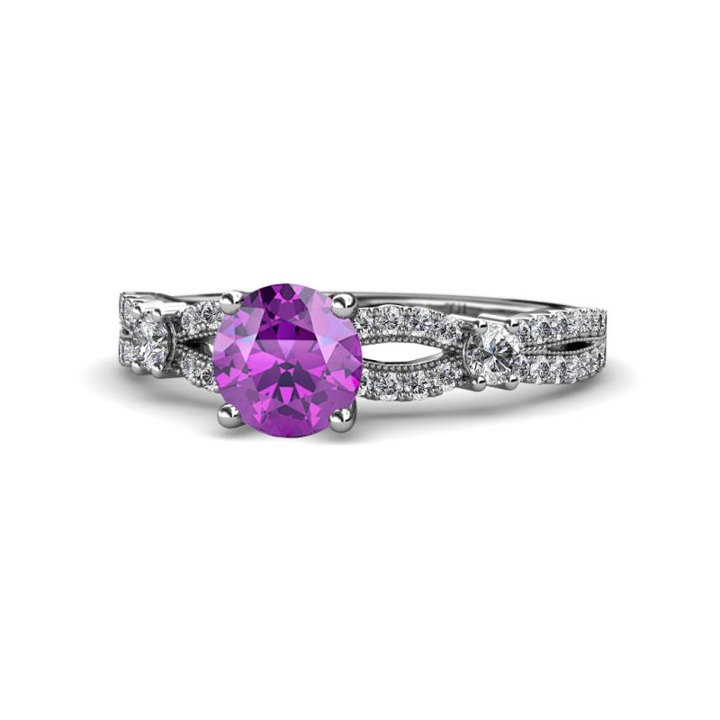Senna Desire Amethyst and Diamond Engagement Ring 