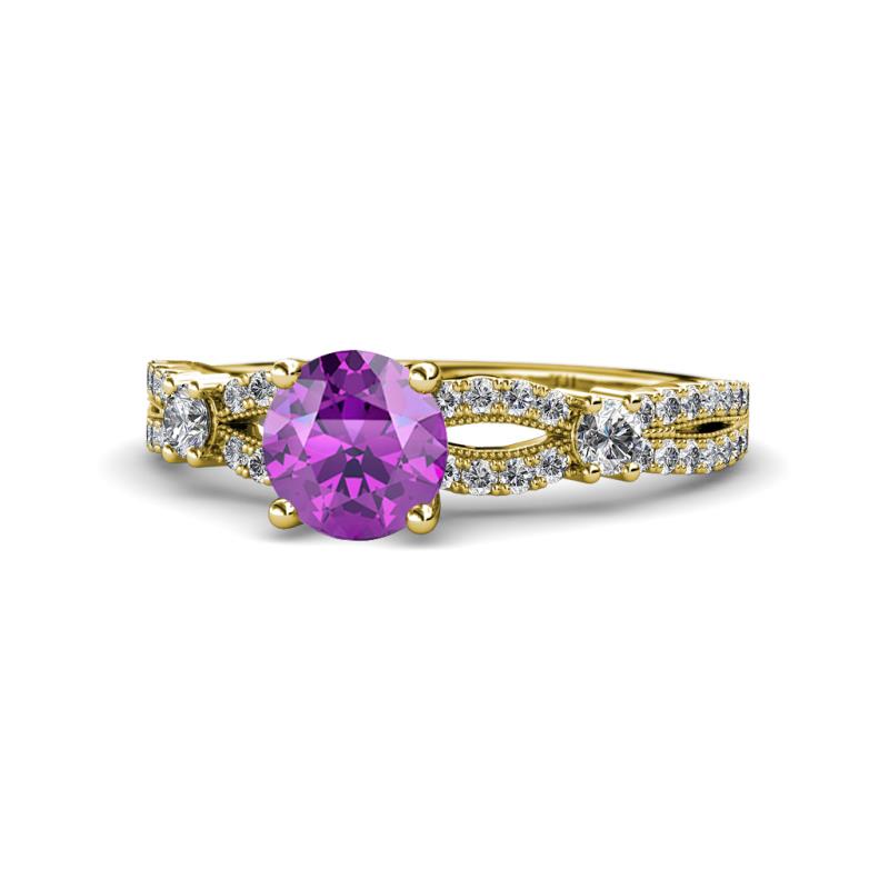Senna Desire Amethyst and Diamond Engagement Ring 