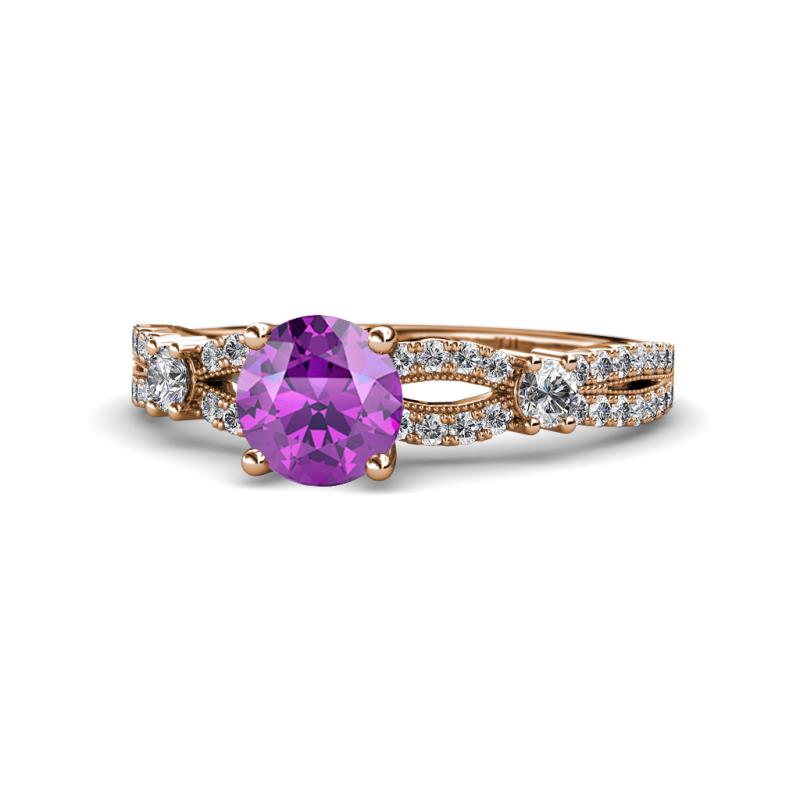 Senna Desire Amethyst and Diamond Engagement Ring 