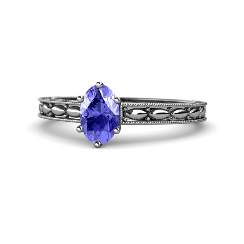 Rachel Classic 7x5 mm Oval Shape Tanzanite Solitaire Engagement Ring 