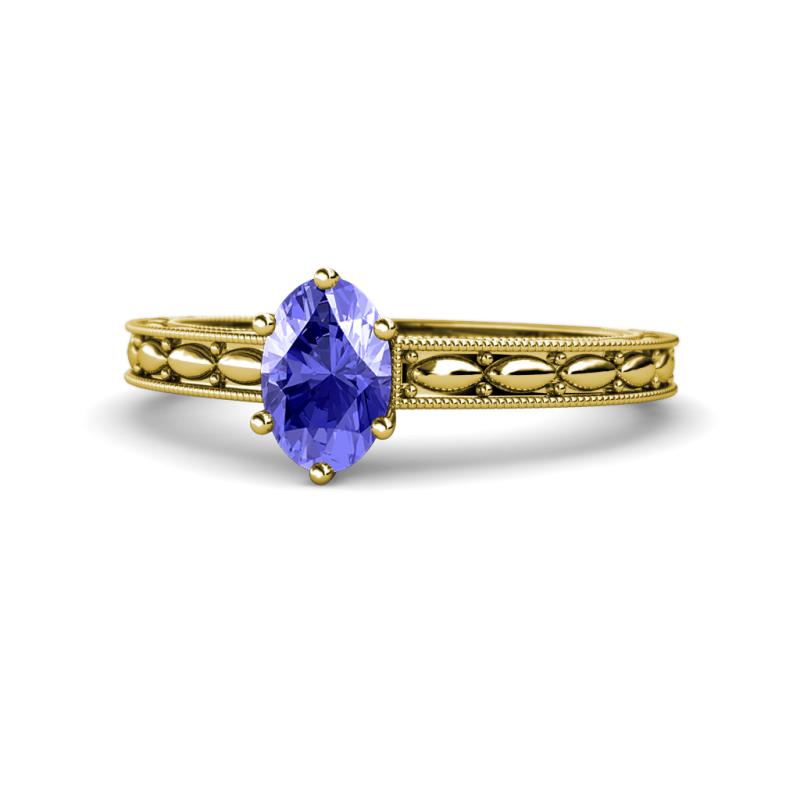 Rachel Classic 7x5 mm Oval Shape Tanzanite Solitaire Engagement Ring 