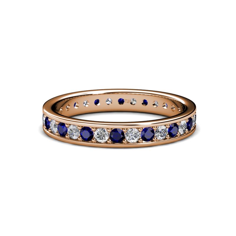 Livia 2.00 mm Blue Sapphire and Diamond Eternity Band 
