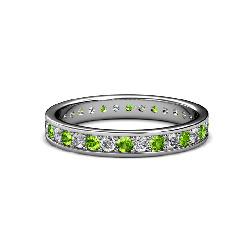 Livia 2.00 mm Peridot and Diamond Eternity Band 