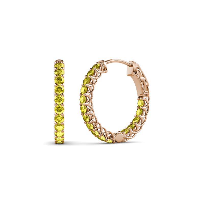 Amara Yellow Diamond Hoop Earrings 