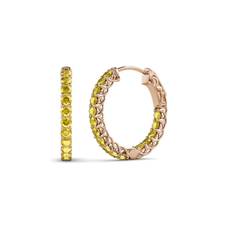 Amara Yellow Sapphire Hoop Earrings 