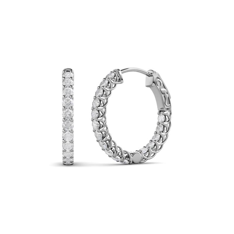 Amara White Sapphire Hoop Earrings 