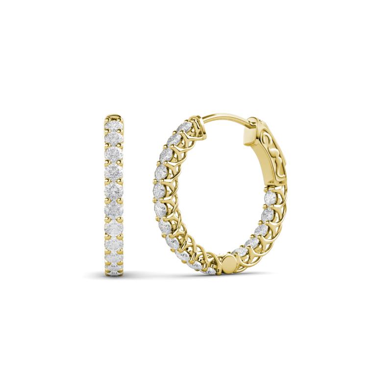 Amara White Sapphire Hoop Earrings 