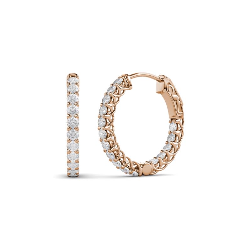 Amara White Sapphire Hoop Earrings 