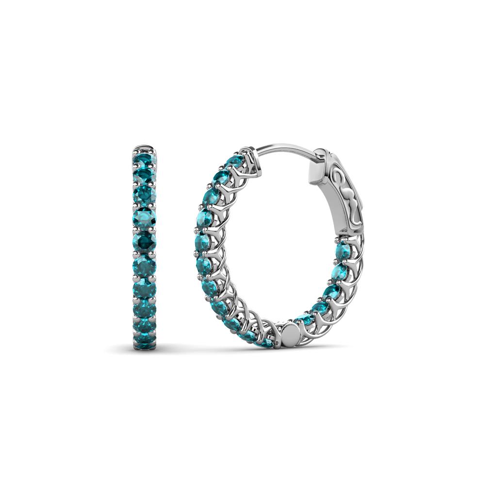 Amara London Blue Topaz Hoop Earrings 