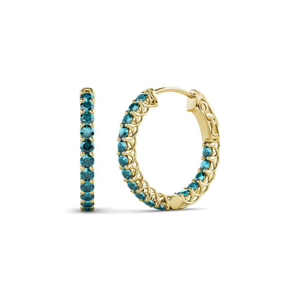 Amara London Blue Topaz Hoop Earrings 