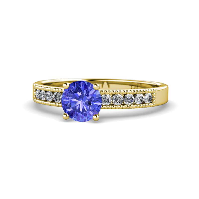 Ronia Classic Tanzanite and Diamond Engagement Ring 