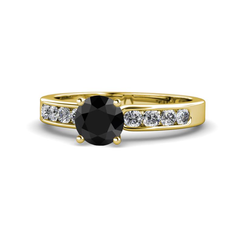 Enya Classic Black and White Diamond Engagement Ring 