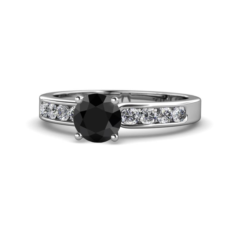 Enya Classic Black and White Diamond Engagement Ring 