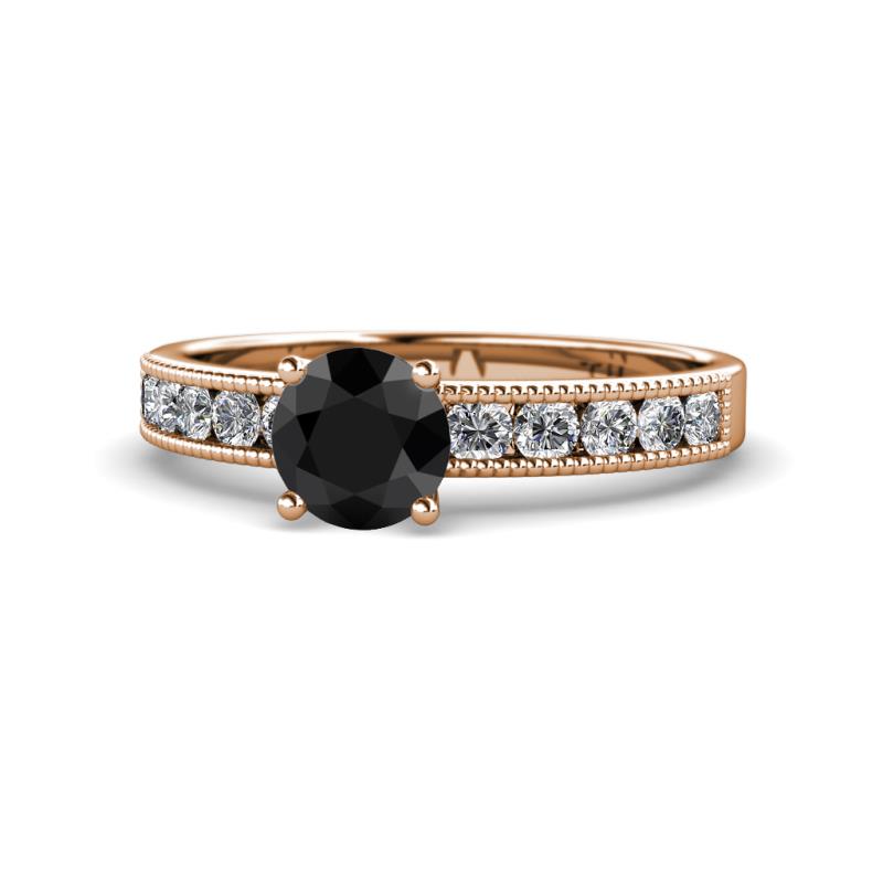 Ronia Classic Black and White Diamond Engagement Ring 