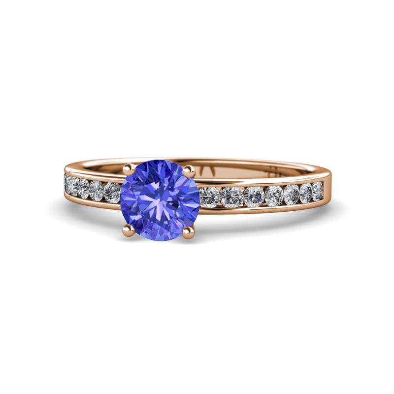 Salana Classic Tanzanite and Diamond Engagement Ring 