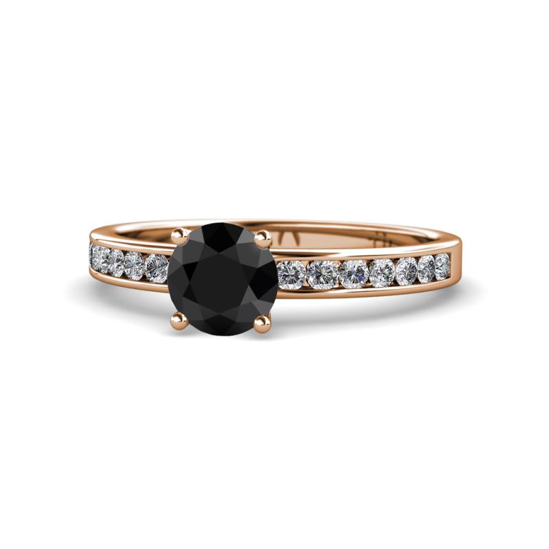 Salana Classic Black and White Diamond Engagement Ring 