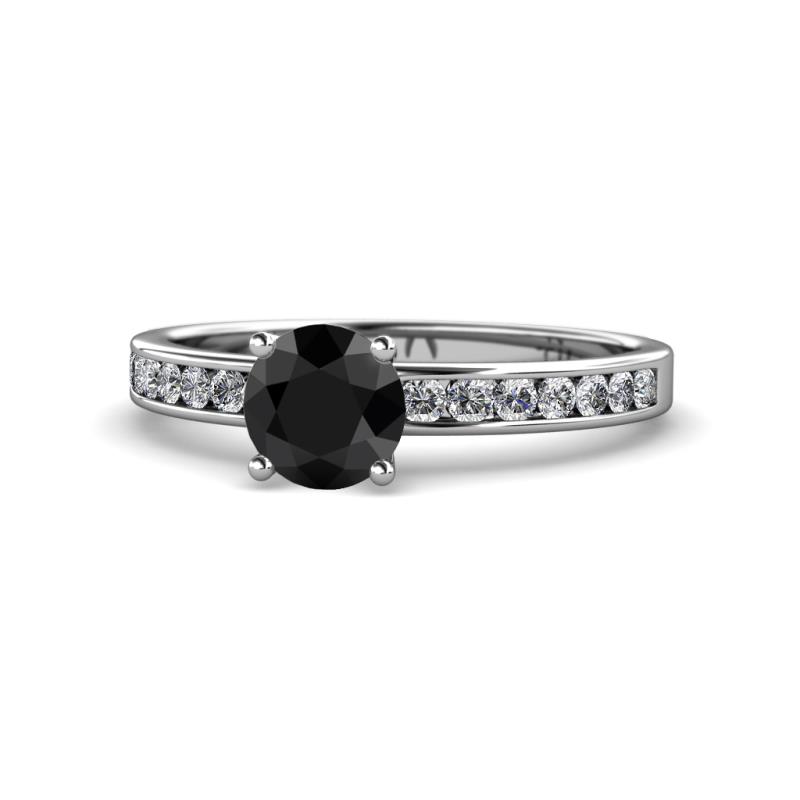 Salana Classic Black and White Diamond Engagement Ring 