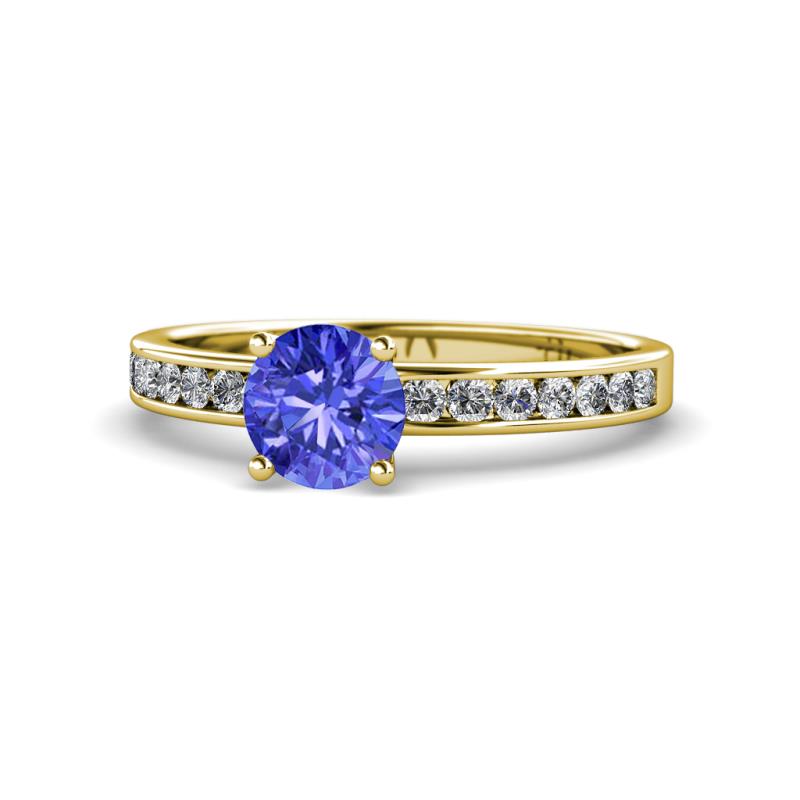 Salana Classic Tanzanite and Diamond Engagement Ring 