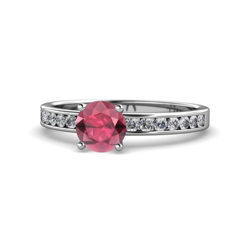 Salana Classic Rhodolite Garnet and Diamond Engagement Ring 