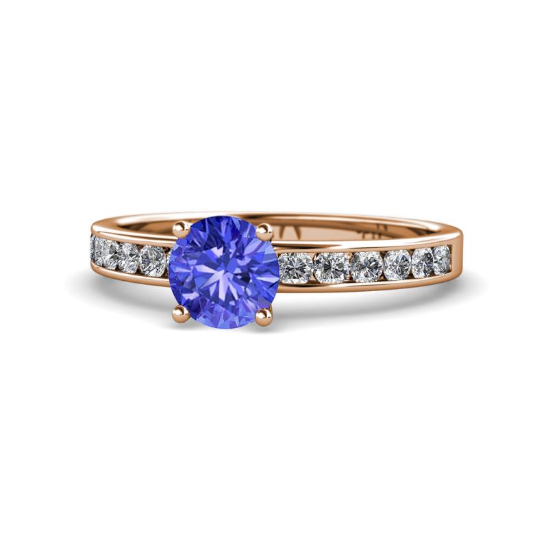 Salana Classic Tanzanite and Diamond Engagement Ring 
