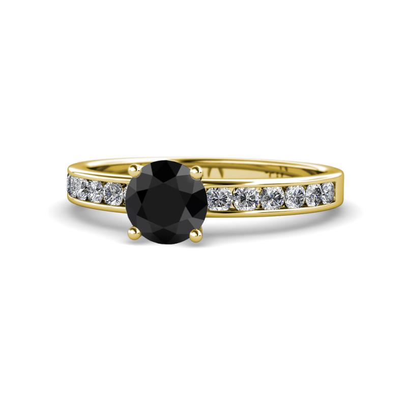 Salana Classic Black and White Diamond Engagement Ring 