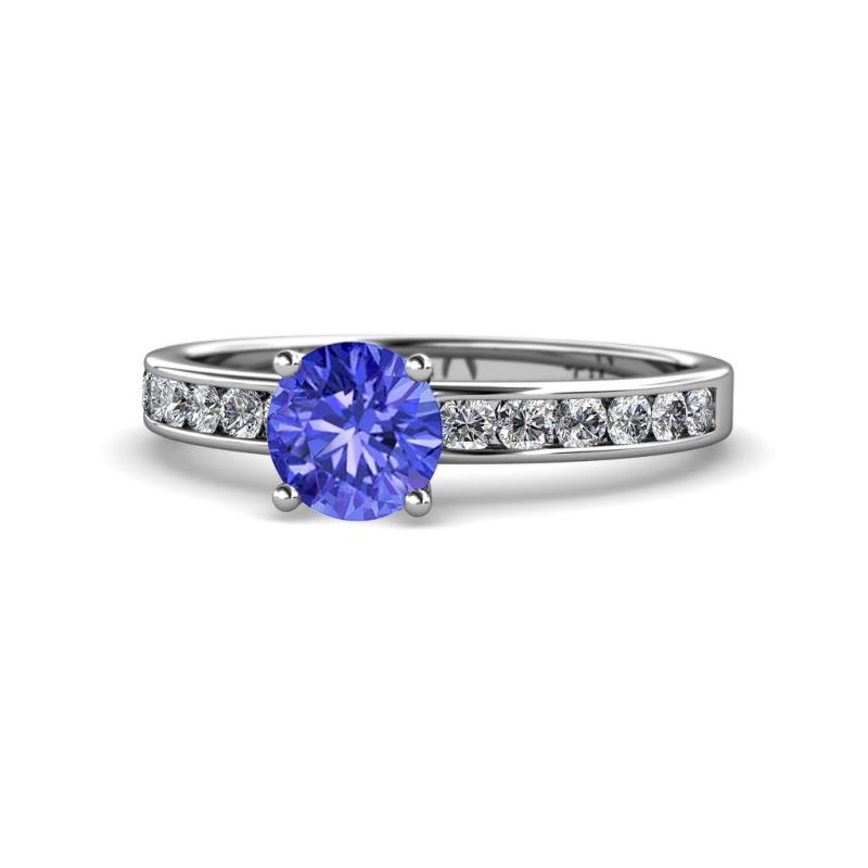 Salana Classic Tanzanite and Diamond Engagement Ring 