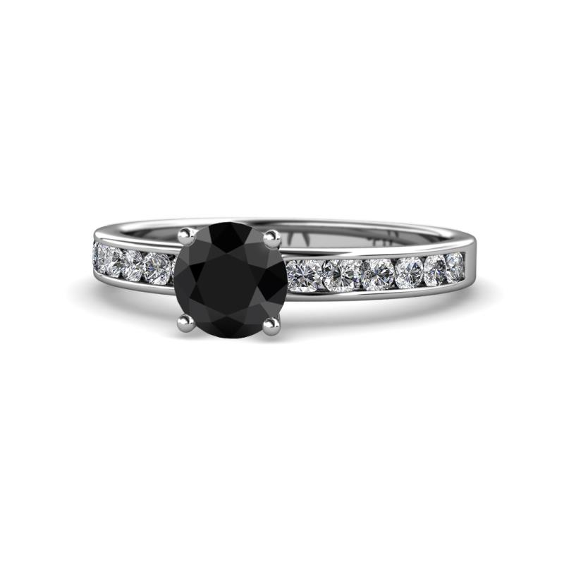 Salana Classic Black and White Diamond Engagement Ring 