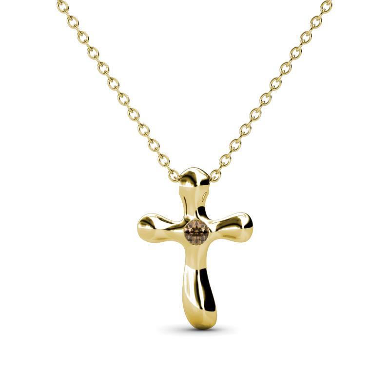 Edena Petite Smoky Quartz Cross Pendant 