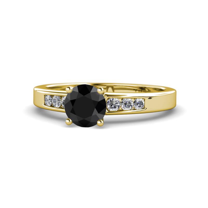 Merlyn Classic Black and White Diamond Engagement Ring 