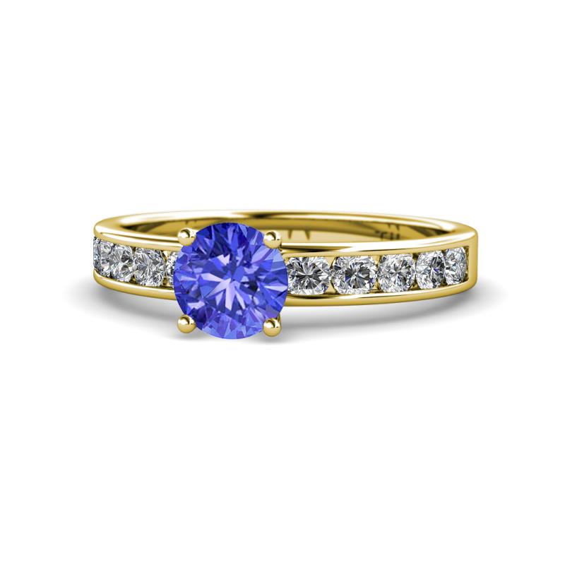 Salana Classic Tanzanite and Diamond Engagement Ring 